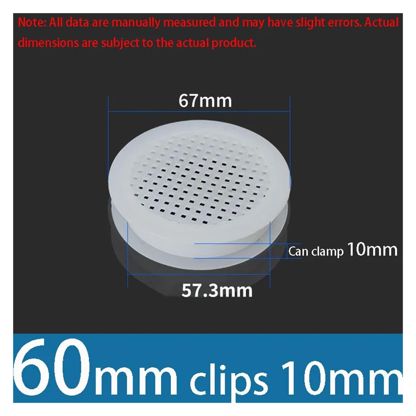 Lüftungsgitter 10 Stück 3 mm-18 mm Kunststoff rund