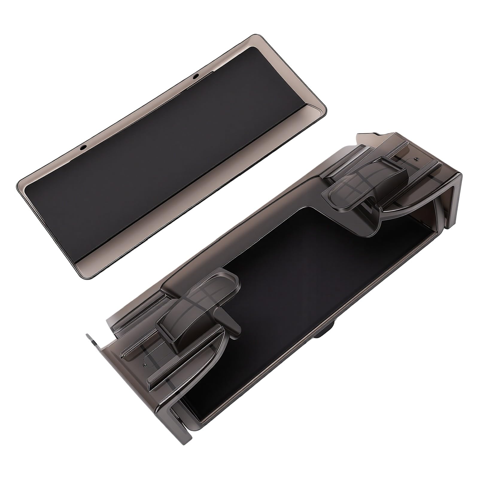 Tbest Vassoio Organizer sotto Schermo, Contenitore con Apertura e Chiusura Magnetica for Scrivania e Monitor | Tappetini antiscivolo in ABS e silicone, ricambio per 3 Y Juniper 2025