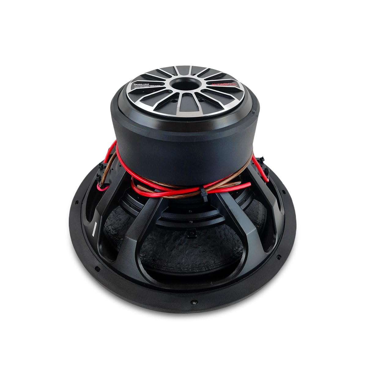 Audiozee Havoc Series Subwoofer de 12 pulgadas 1600 W RMS / 3200 W máximo, impedancia dual de 4 ohmios, cono Kevlar, diseño de grado de competencia, bobina de voz de cobre de 4 capas de 3 pulgadas