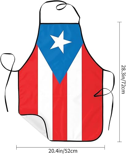Miniatura 6 de bzaxxqi Aaprones con bandera de Puerto Rico, delantales de Puerto Rico para hombres y mujeres con bolsillos, delantal de chef ajustable para cocinar