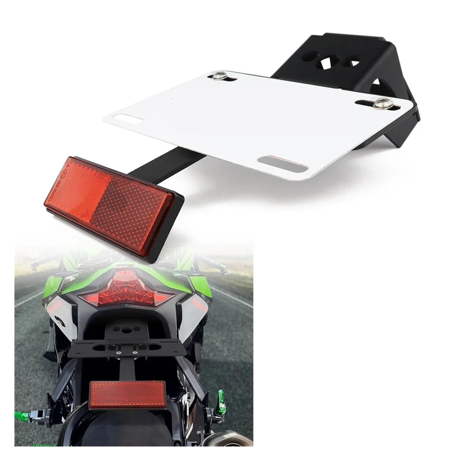 ナンバープレートホルダーブラケットオートバイアルミエリミネーター