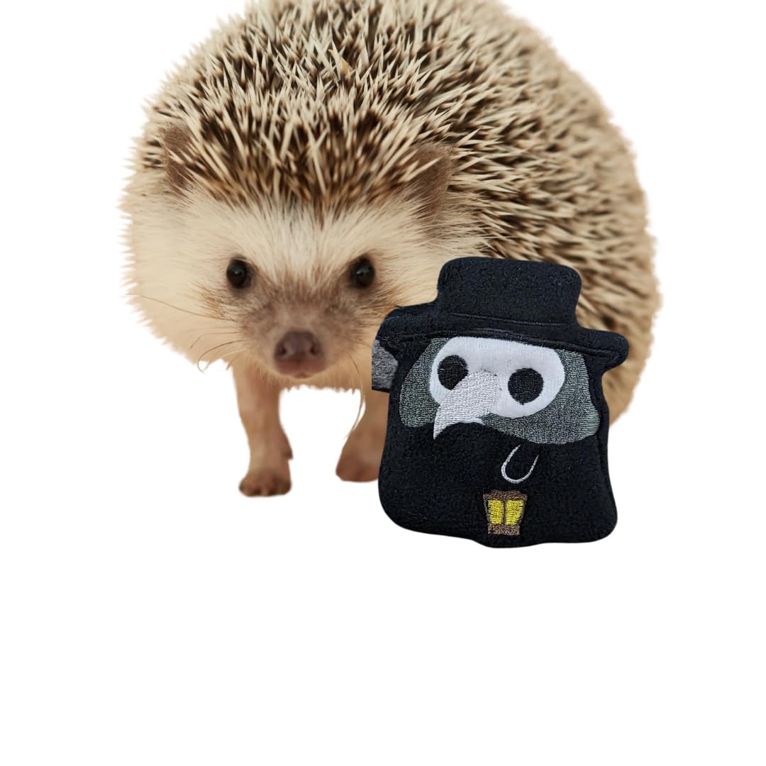 Plague Doctor Nurse Dr Kawaii Chibi Fleece Mint Stuffed Hedgehog Toy Small Animal Cage Buddy Cage Decor Photo Prop Mint Stick Alternative (Doctor)