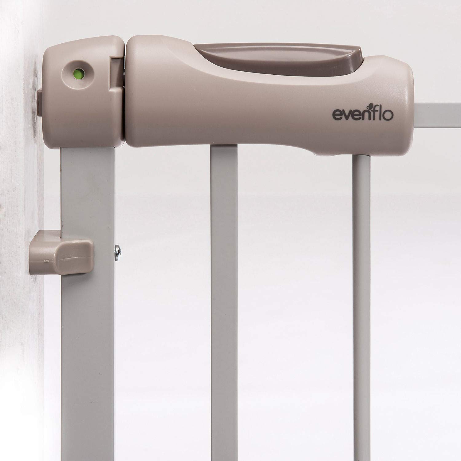 Evenflo Easy Walk-Thru Top-of-Stairs Gate, Simple Assembly, No Tools Required, Easy-Glide Handle, 32-Inch Gate Height, Safety Lock Indicator, Great for Children and Pets, Neutral Finish Baby Products