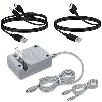 COMeap 3DS Charger with PSP Charger Cable for Sony PSP 1000 2000 3000 Nintendo 3DS PlayStation Vita 1000 USB Data Cable & Charging Cord 3FT