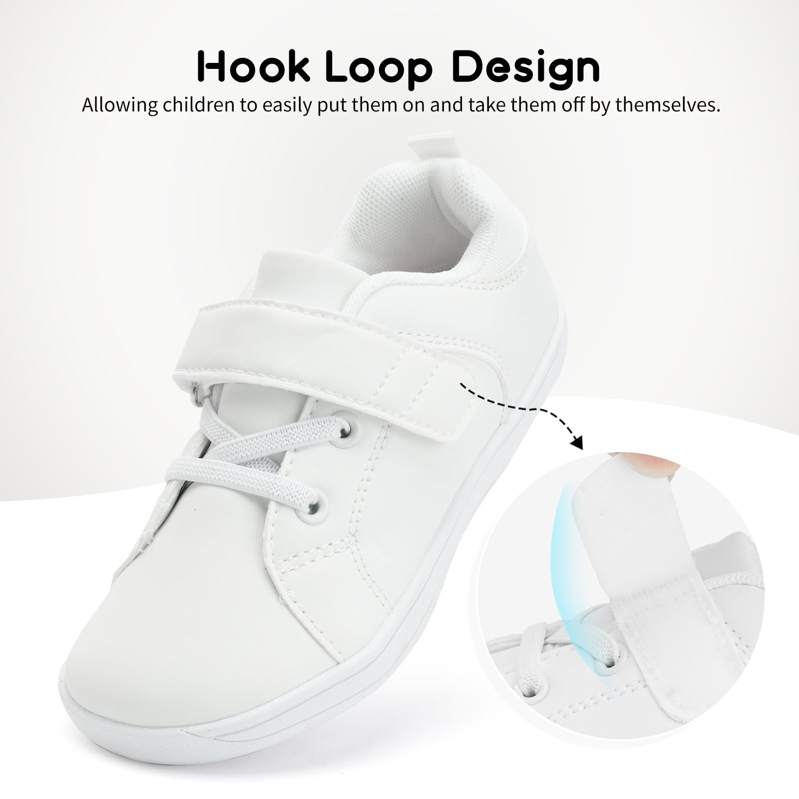 Calzado Descalzos Niños Niñas Amplia para Barefoot Exterior Interio Ligeros y Deporte Transpirables Zapatillas de Trail Minimalistas(Blanco, 26EU)
