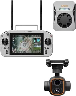 JeeFly Skydroid G20 16CH RC Transmitter with 7inch 4K Screen Remote Controller + GR01 Receiver + C12 3-Axis Gimbal Camera for FPV Drones RC Cars Quadrotor