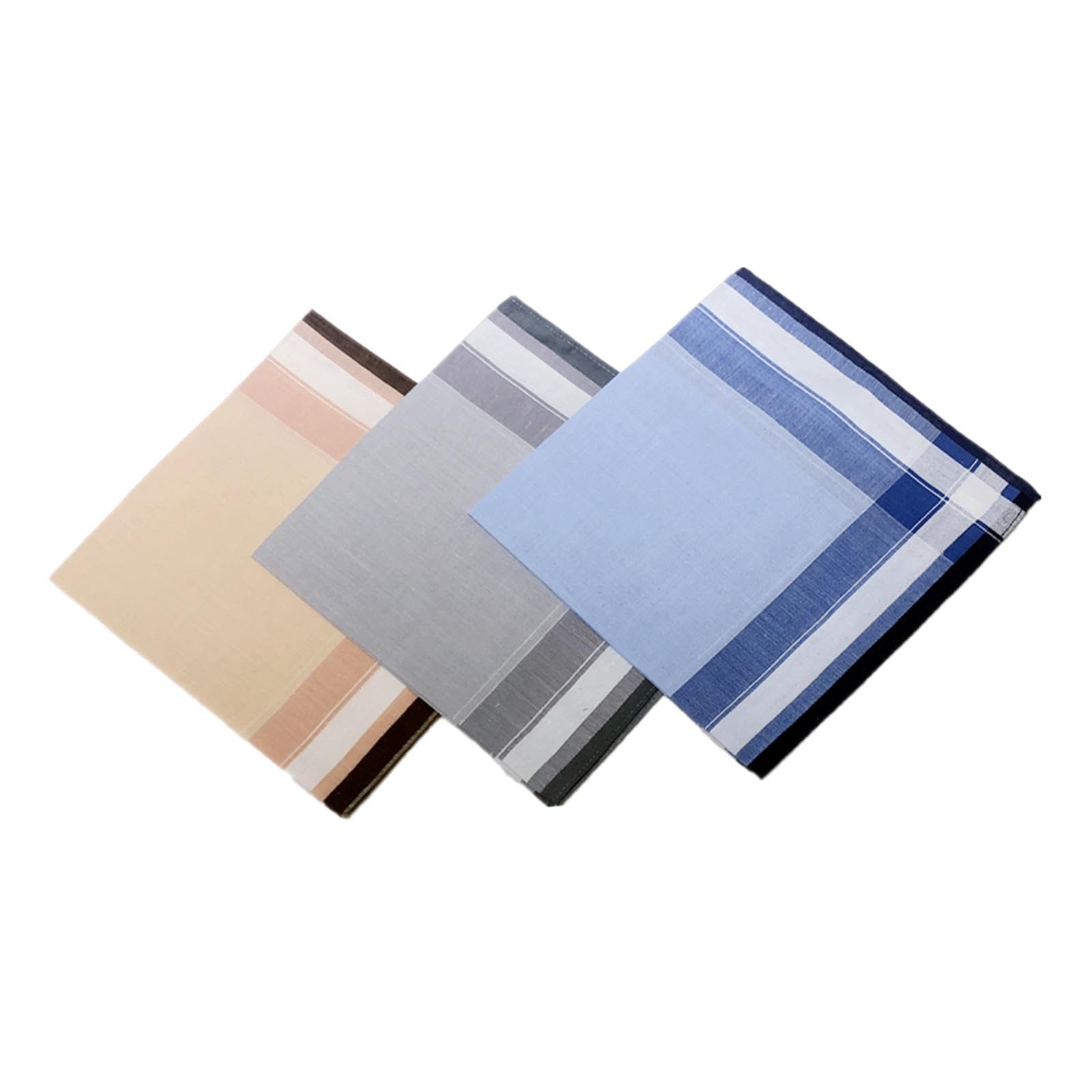 Merishopp Pocket Square Hankies Kerchief Party Grooms Durable Cotton Men Handkerchiefs Style D 3Pcs|Clothing Shoes & Accessories | Mens Accessories |Handkerchiefs|1 Pack Men Handkerchiefs-image-35