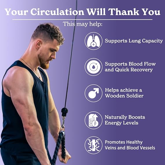 Mars Nitric Oxide Capsules with L-Arginine & L-Citrulline, Pre Workout Nitric Oxide Supplement for Men, Blood Flow & Circulation Support, 60 Capsules