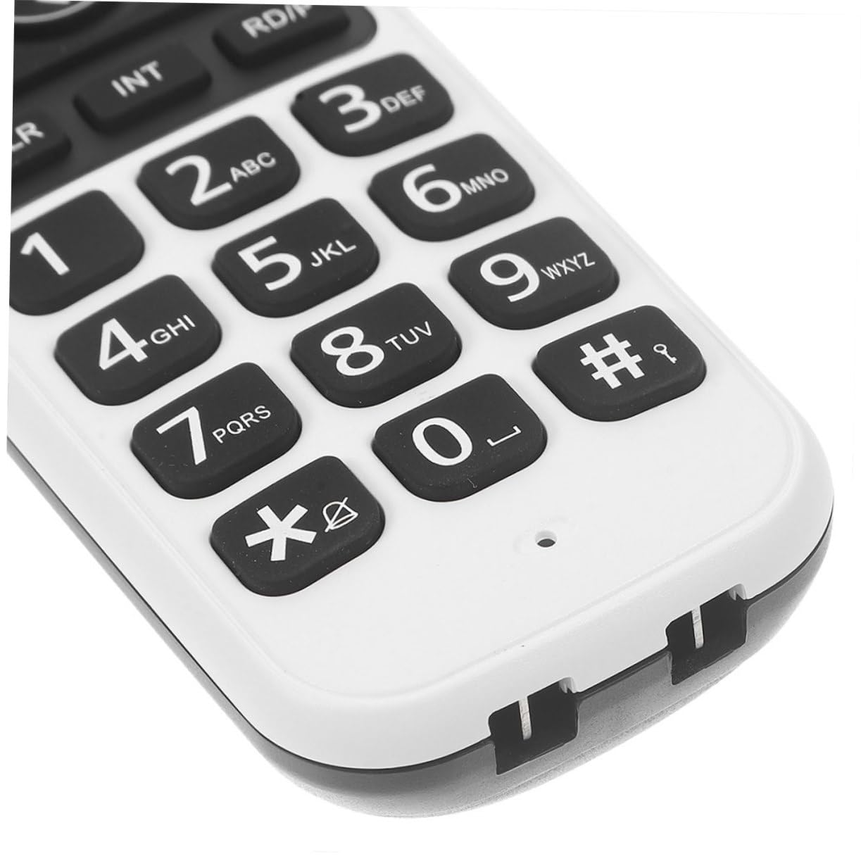 jojofuny Telefono Cordless Casa Grandi Tasti, Funzione Espandibile, Bianco, per Anziani e Vista Debole, per Casa e Ufficio