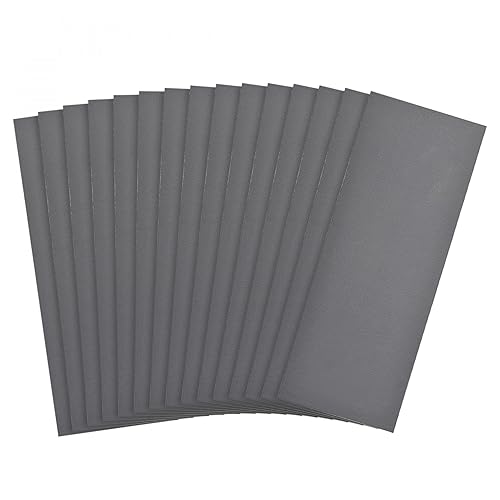 uxcell Hojas de lijado de grano 1500 de 9 x 3.6 pulgadas, papel de lija de carburo de silicio seco húmedo para muebles de madera, pulido de metal,