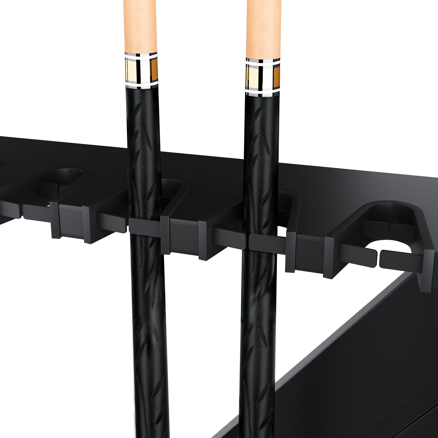 Stradivari Billard Queueständer Zorro im modernen Design | Stabiler, Standfester Ständer für 8 Queues, Kreide, Zubehör | Aus Furnier u. Edelstahl | 70x80x40 cm | Markenqualität