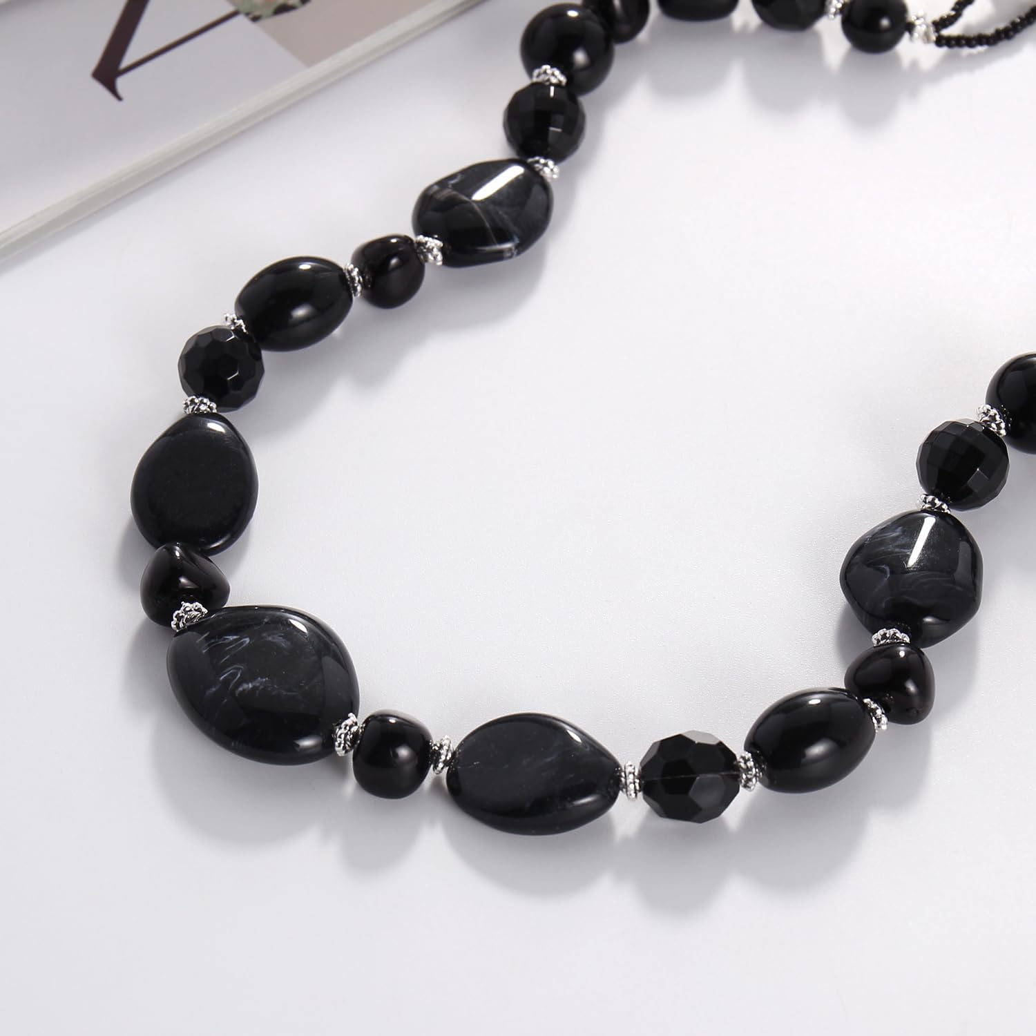 Bocar Long Beaded Necklace for Women Handmade Fashion Costume Chain Jewelry Gift - Image 4