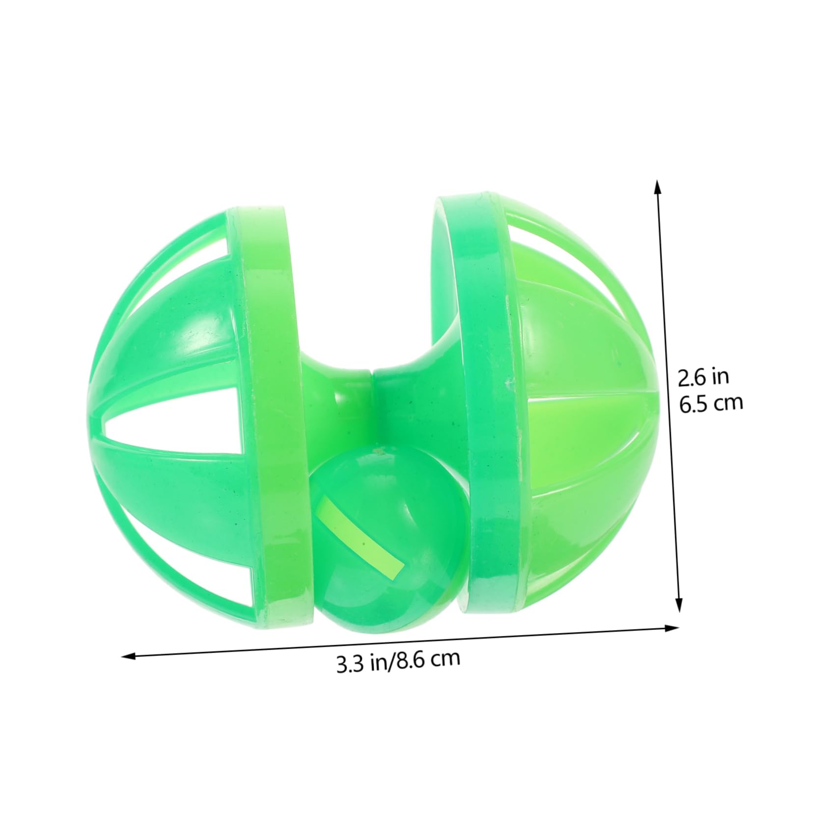 Toddmomy 4pcs Cat Ball with Double Bells Interactive Playthings for Cats Engaging Plastic Teasing Balls for Pet Supplies and Fun Playtime Random Color