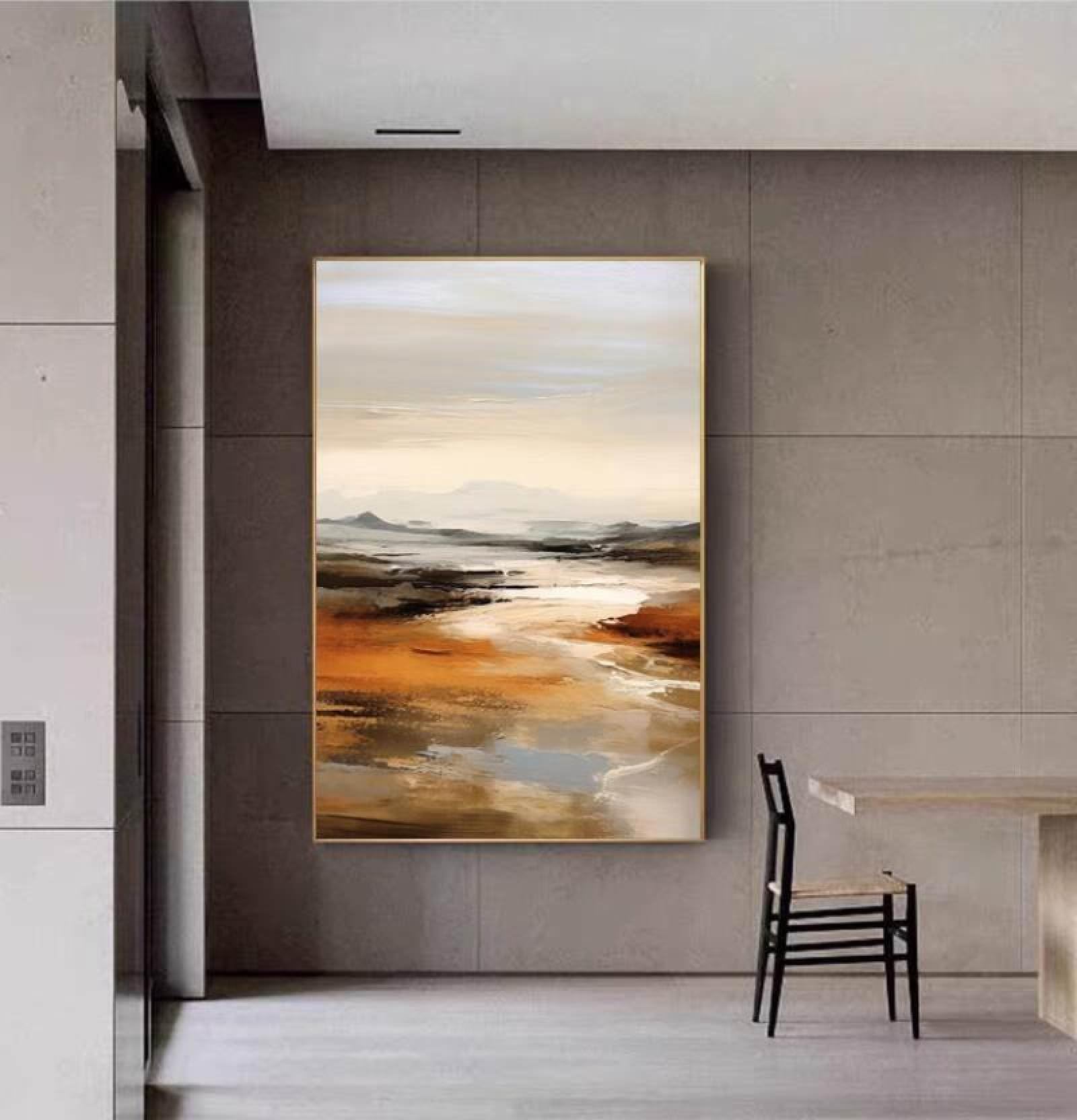 Peinture à l'huile sur toile peinte à la main grand format mer