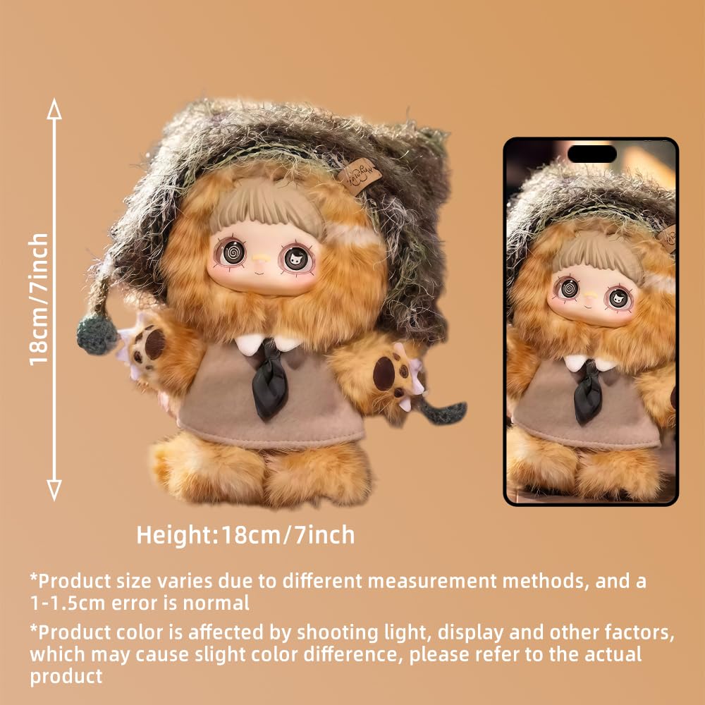 niannyyhouse Plüschpuppe Blind Box, Cat Academy Collector Series, 17,8 cm, niedliche gefüllte Plüschfiguren, Sammlerstück-Ornamente (6 Stück)