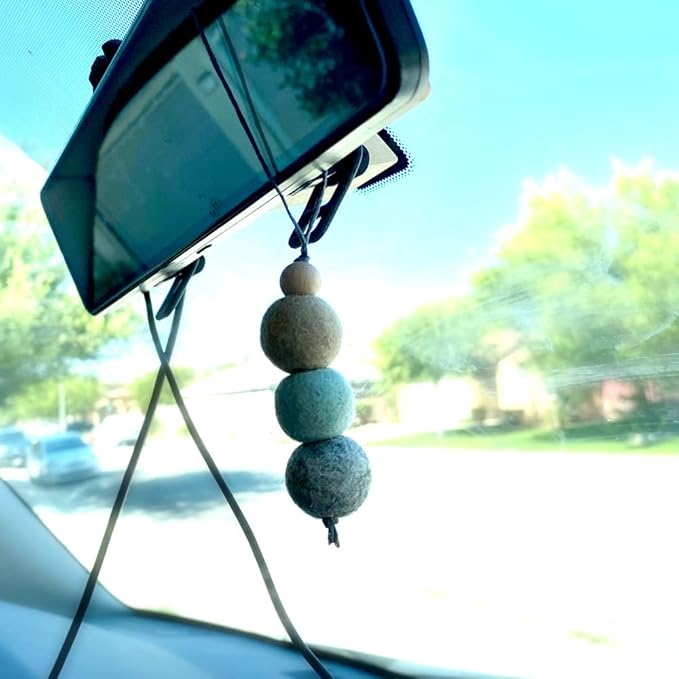 Difusor de Aromas de Lana de Fieltro Sea Glass, Colgante para Coche miniatura 4