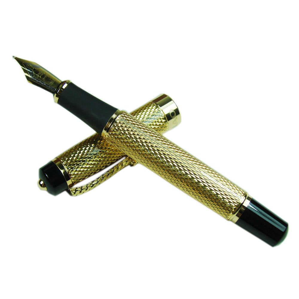 Lanxivi Jinhao Fountain Pen Dragon King Lucky Symbol Pen Medium Nib with Pen Pouch