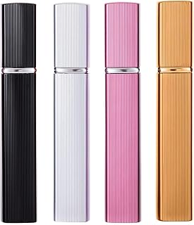 4 Pieces Perfume Travel Spray Bottle, Mini Refillable Perfume Atomizer Bottle Scent Pump Case,Leak Proof Small Travel Size Perfume Spray Bottles Empty(4 Pcs 12ml)