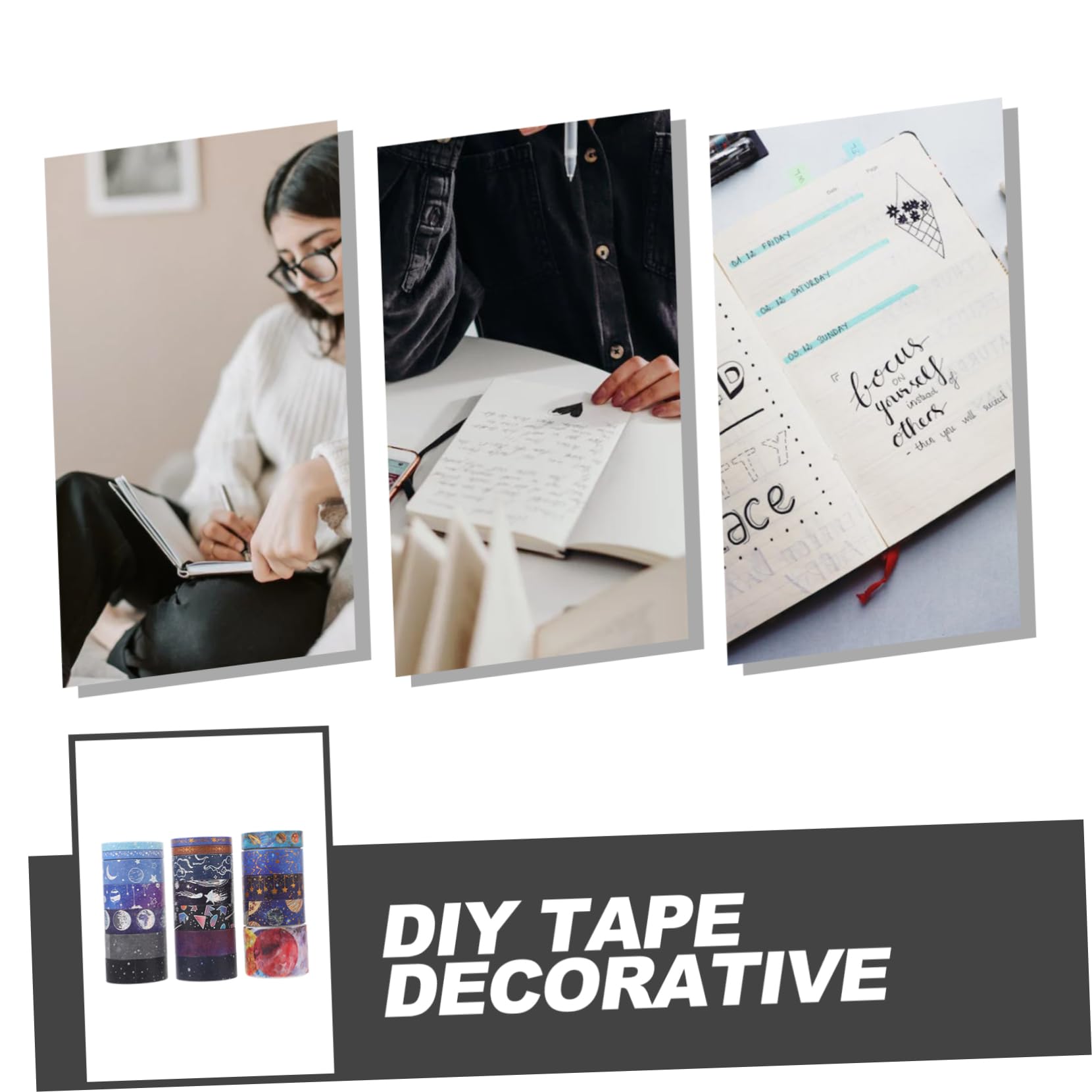 Uonlytech 5 Sätze Tape Set Handwerk Dekoratives Washi Tape Klebeband Zum Einwickeln Bastelband Washi-tape Für Scrapbooking Diy Klebeband Patch Aus Japanischem Papier 19 Rollen * 5