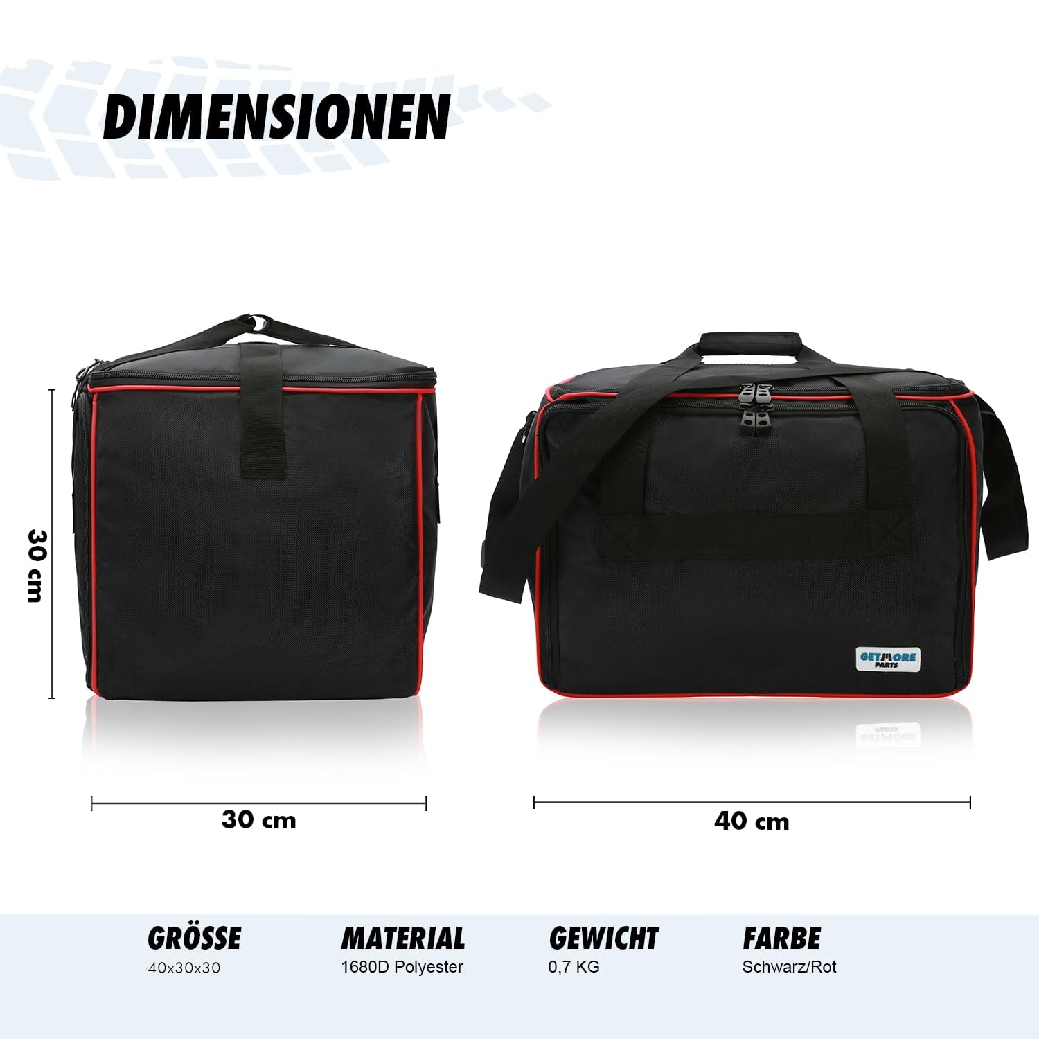 Getmore Parts Borsa interna per bauletto in alluminio Ducati Multistrada | Accessori moto | Valigie | Valigie moto | Accessori Ducati