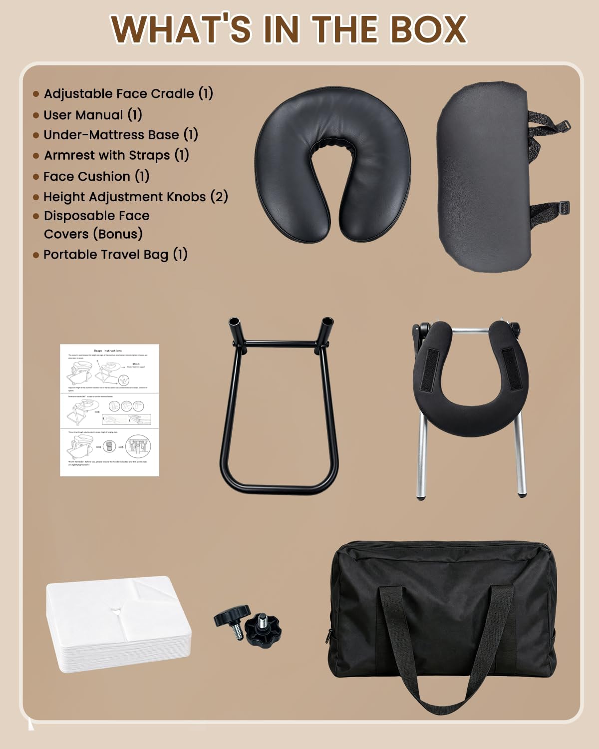 Massage Headrest for Bed - (Black) image 4