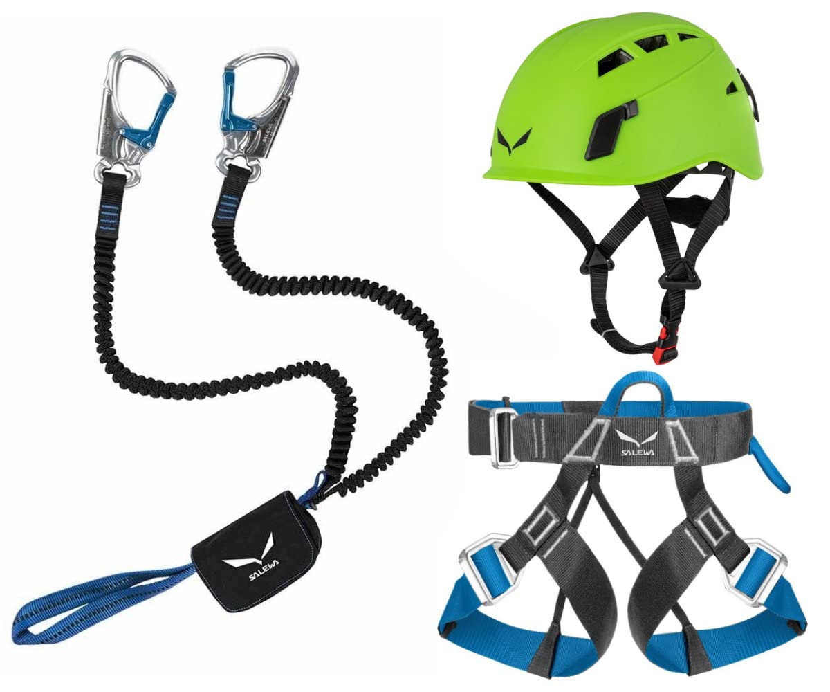 Klettersteigset Salewa mit Premium Attac Bremse+Evo Klettersteiggurt+Toxo 3.0 Klettersteighelm