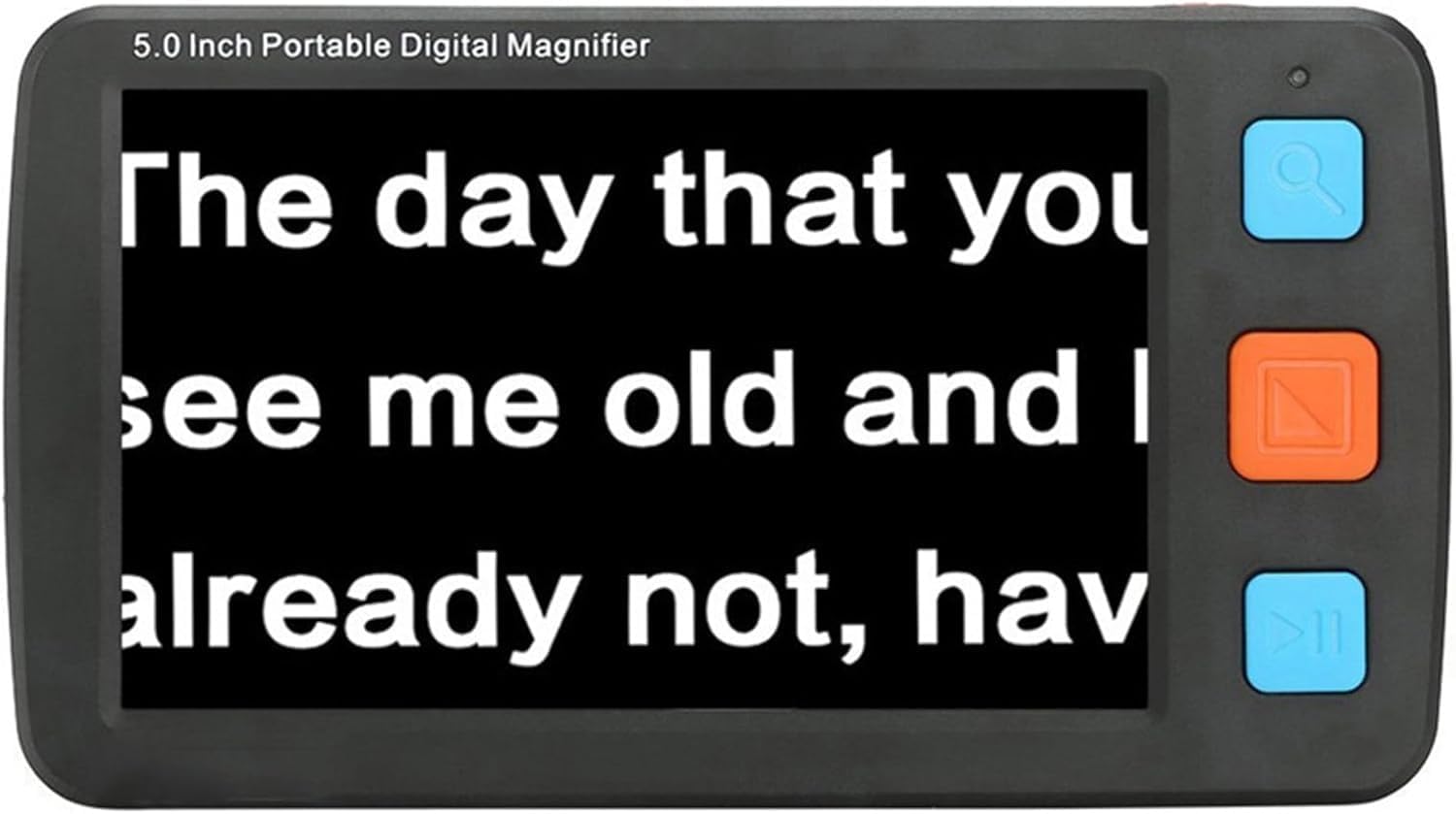 Handheld Portable Digital Reading Magnifier - Electronic Reading Aids with 5 Inch LCD Screen - Low Vision Aids Provides 4-32X Text Enlargement(Black)