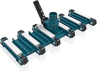 Vista 8 de POOLWHALE Cabezal de vacío de piscina flexible de 14 pulgadas con ruedas, mango giratorio de control de dirección para piscinas enterradas y sobre