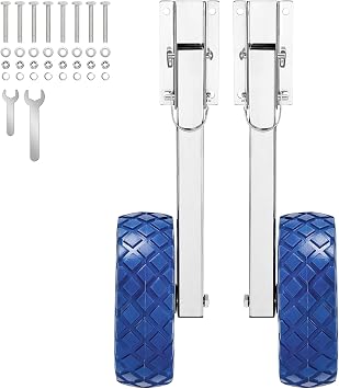 Boat Launching Wheels Boat Transom Launching Wheel Jon Boat Wheels for Inflatable & Aluminum Boats with 2 Pcs Quick Release Pins