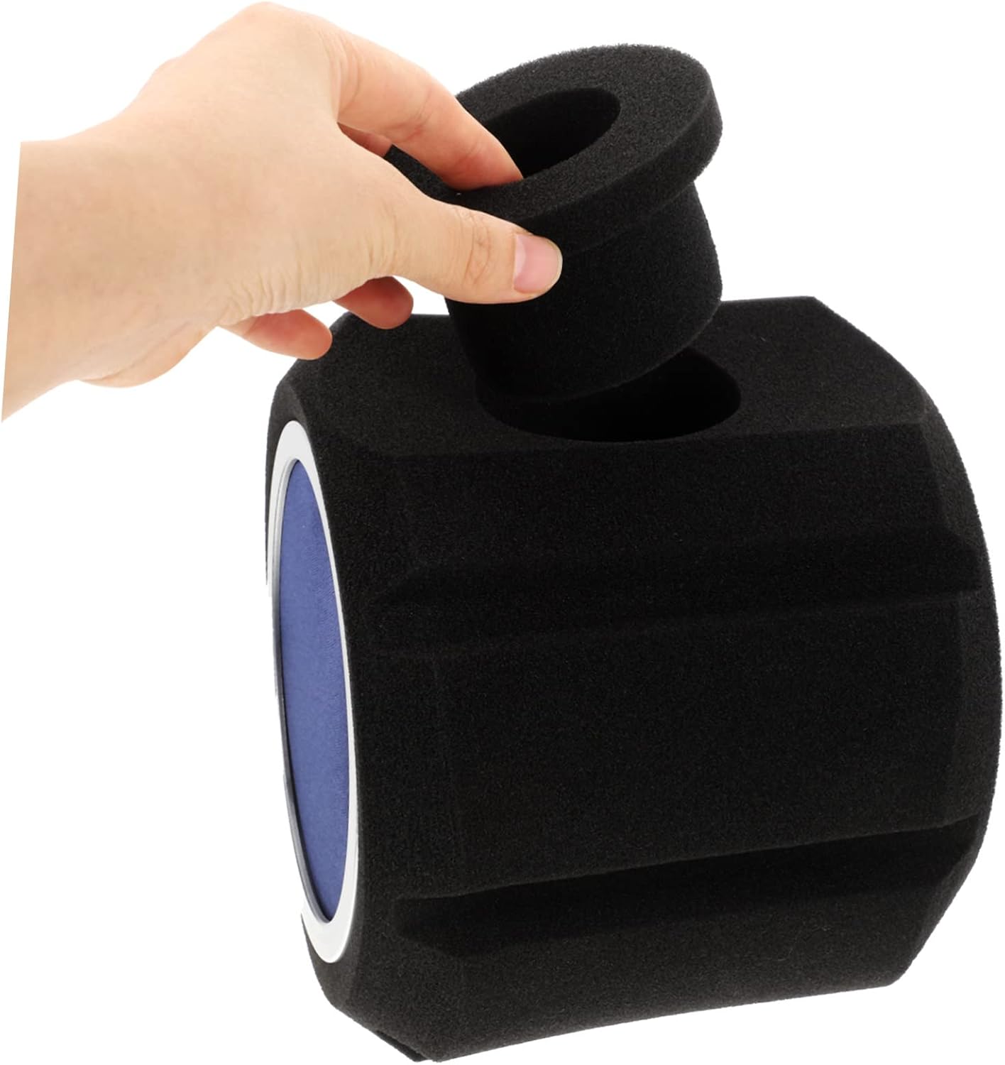 Microphone Noise Reduction Hood Windproof Sound Enclosure for Recording Microphone Pollution Sponge Cover for Broadcasting Singing Portable Shield for Sound