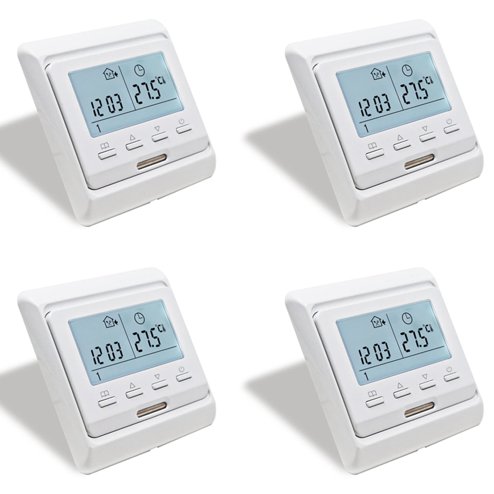 Jnchdghwa 4X 16A 230V LCD Programmable Warm Floor Heating Room Thermostat Thermoregulator Temperature Controller Manual Mechanical