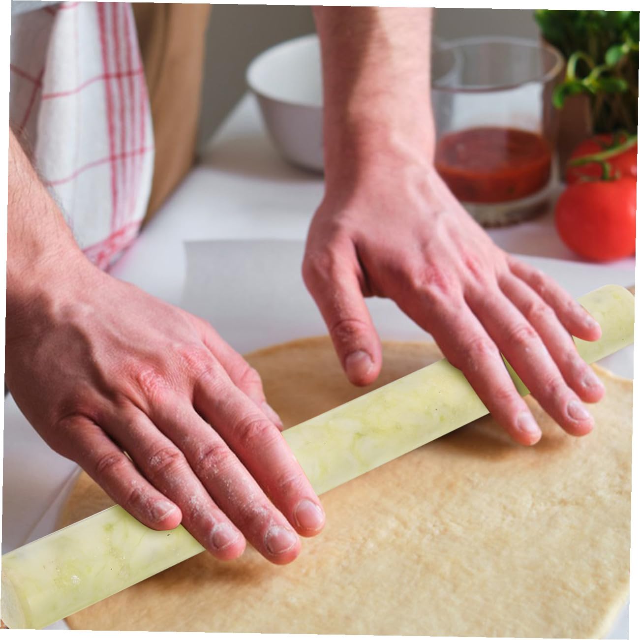 Artefacto De Rodillo Para Amasar Masa Rodillo De Cocina Antiadherente Herramienta De Cocina Para Hornear Para Envoltorios De Dumplings Suministros Para Hornear El Hogar