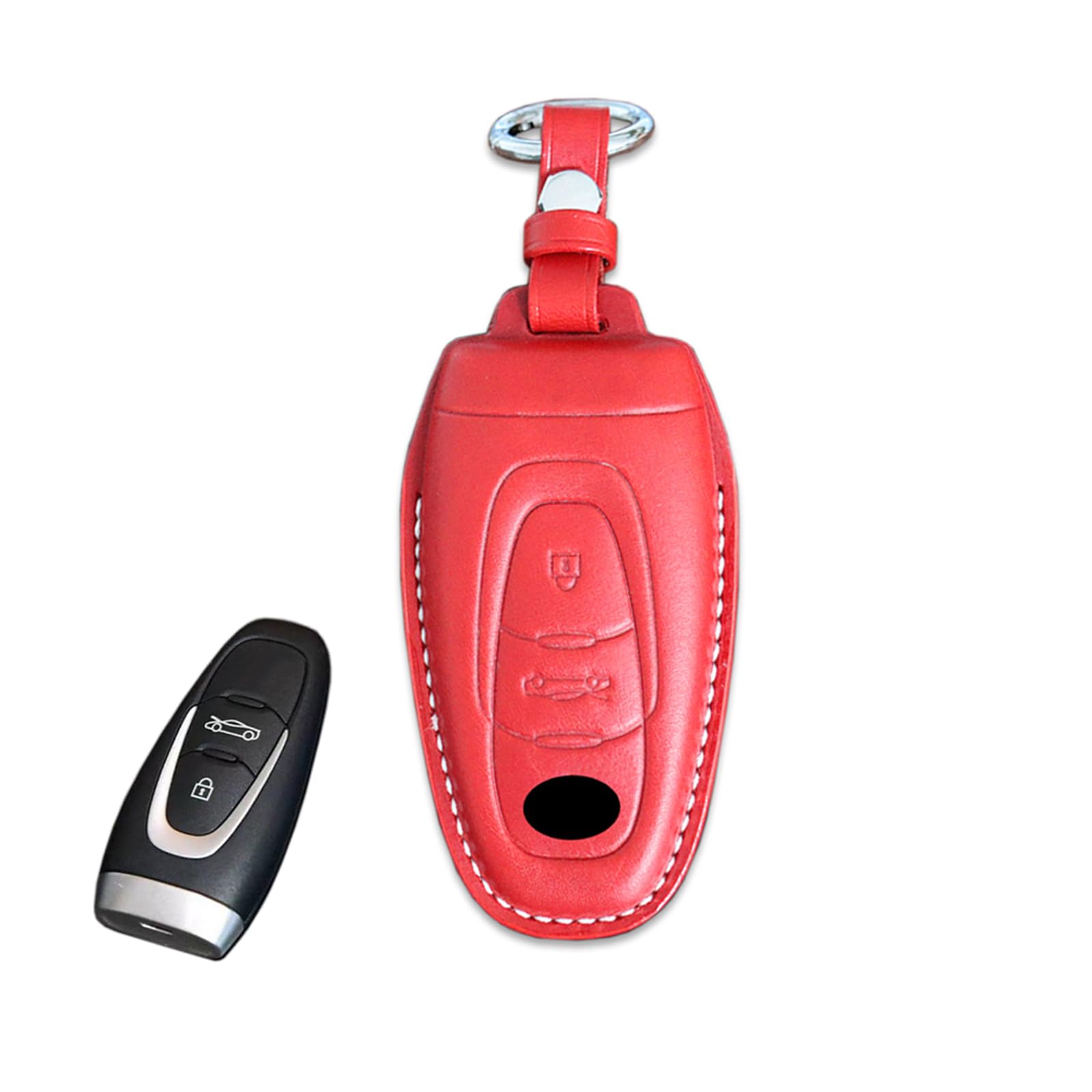Amazon.com: Noreyvis Handmade Genuine Leather Key Fob Cover