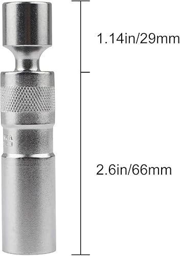 Miniatura 2 de BELEY 0.551 in  0.630 in 38 pulgadas - Unidad giratoria magnética de 12 puntos de bujía zócalo oscilante compatible con BMW, regalos del día del