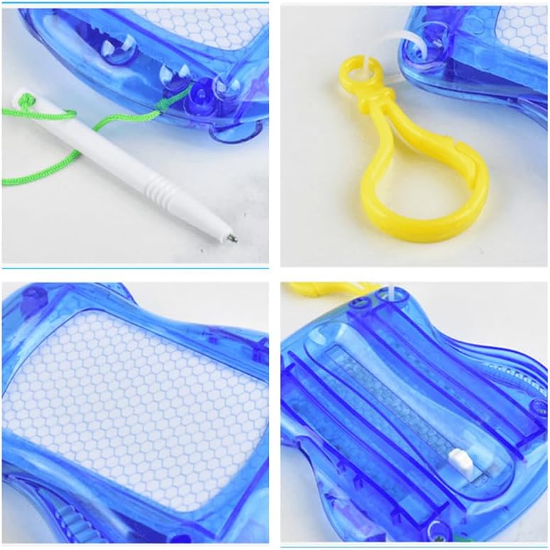 Miniatura 3 de Paquete de 12 mini tableros de dibujo magnéticos para niños, mini tableros de garabatos borrables, juguetes de 4 pulgadas, mochila, llavero,