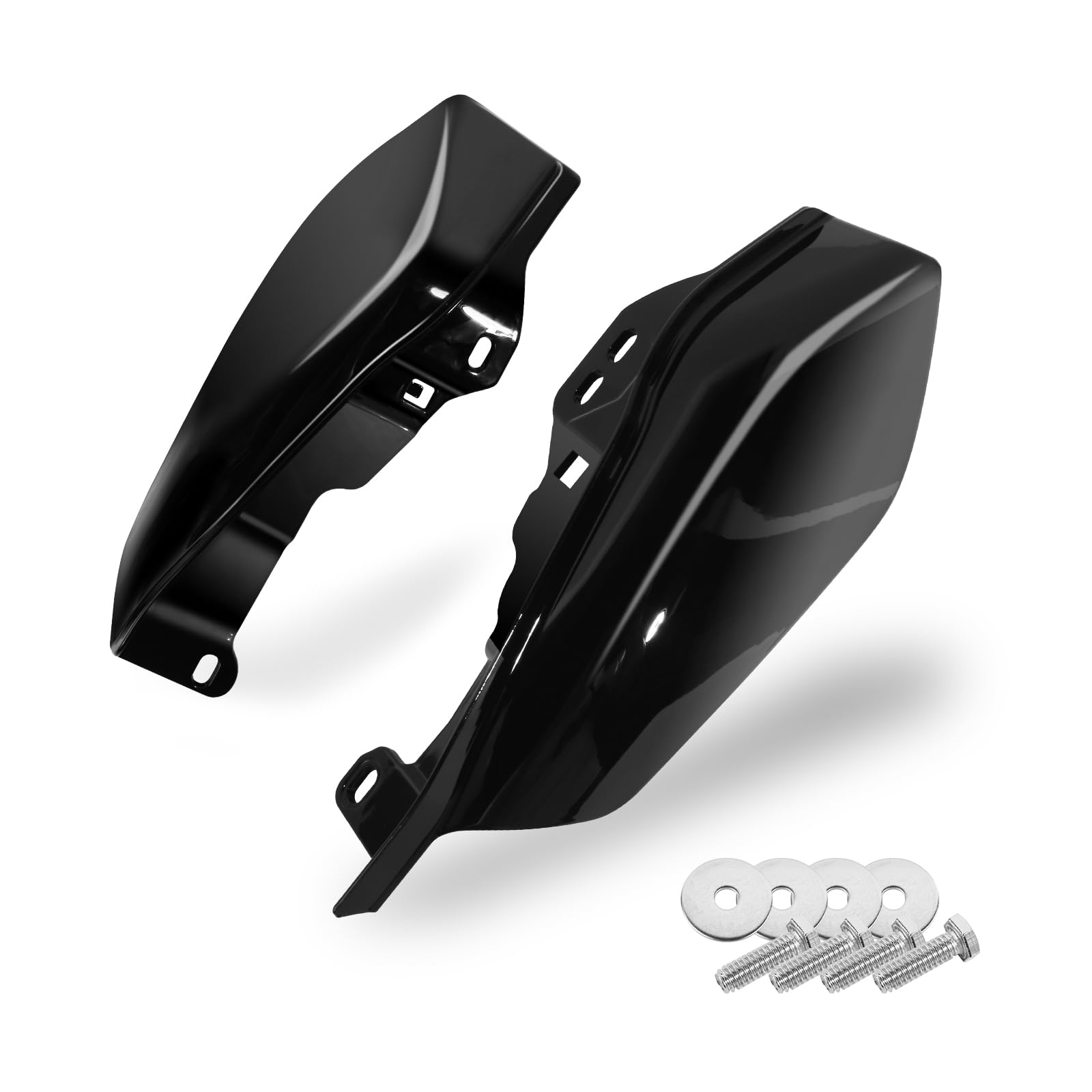 Deflettori di calore per telaio medio, colore nero vivido, set per Harley Davidson Touring Street Glide Road Glide Electra Glide Road King Ultra Limited Tri Glide CVO