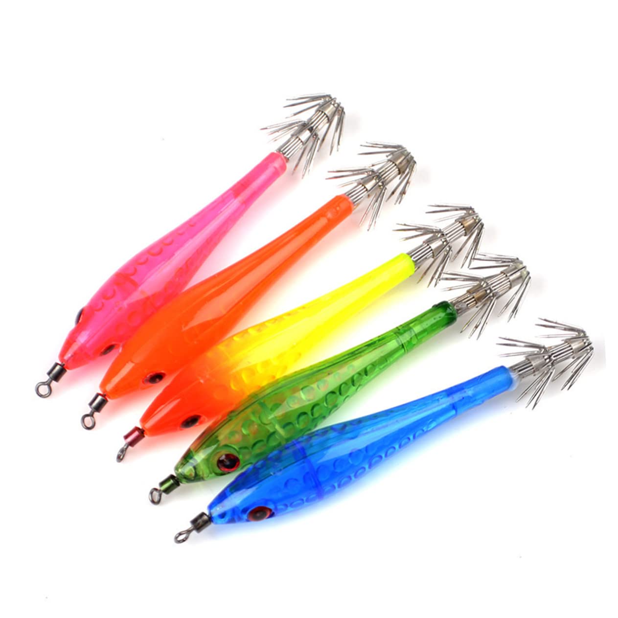 HANABASS amo da mare profondo esche da pesca per amo incandescente di acqua salata gancio di calamaro esca per pescare swimbait amo da pesca calamaro amo da pesca luminoso notturno