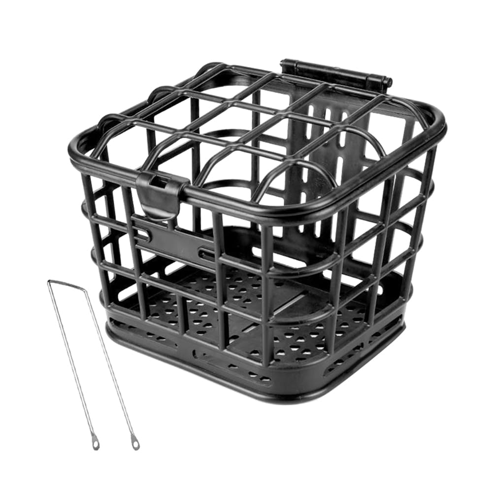 Panier avant de vélo de grande capacité anti-extrusion en polypropylène amovible avec couvercle pour vélo électrique