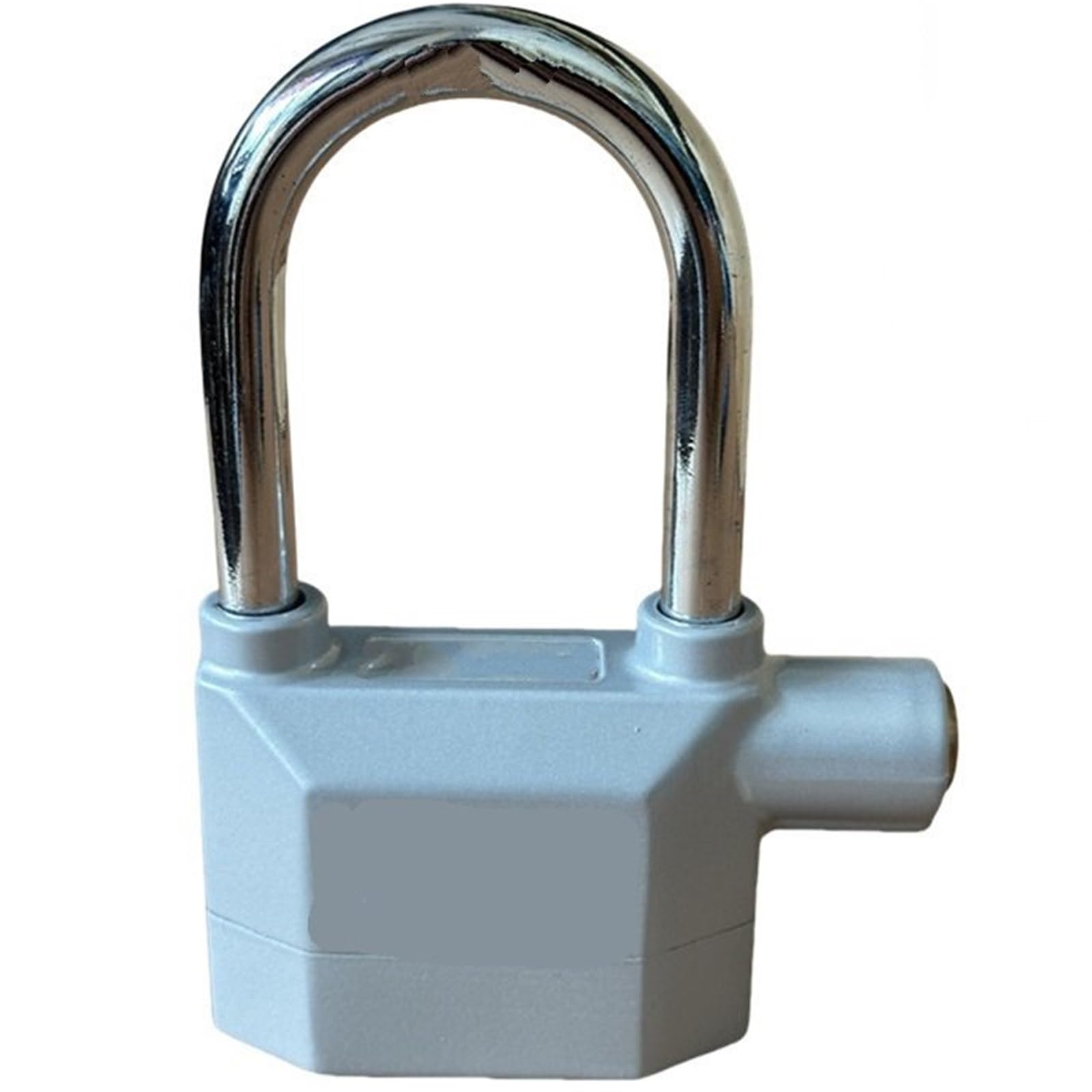 Bloccadisco Moto Lucchetto antifurto universale Sirena da 120 dB Allarme con nucleo in rame completo Blocco in lega di zinco Sicurezza esterna impermeabile Blocco manubrio(8323 Silver-1)