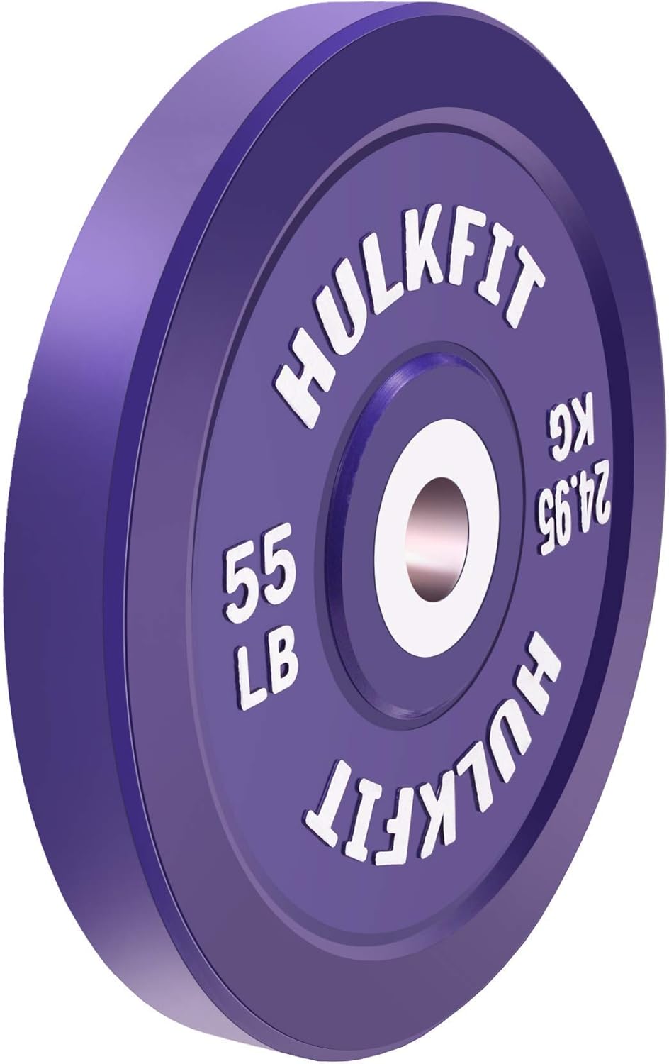 HulkFit Olympic 2-Inch Rubber Bumper Plate with Stainless Steel Insert, Yellow : Sports & Outdoors