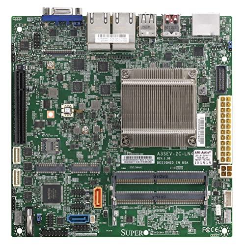 SuperMicro A3SEV-2C-LN4 マザーボード - Mini ITX、Elkhard Lake Atom Embedded SoC BGA