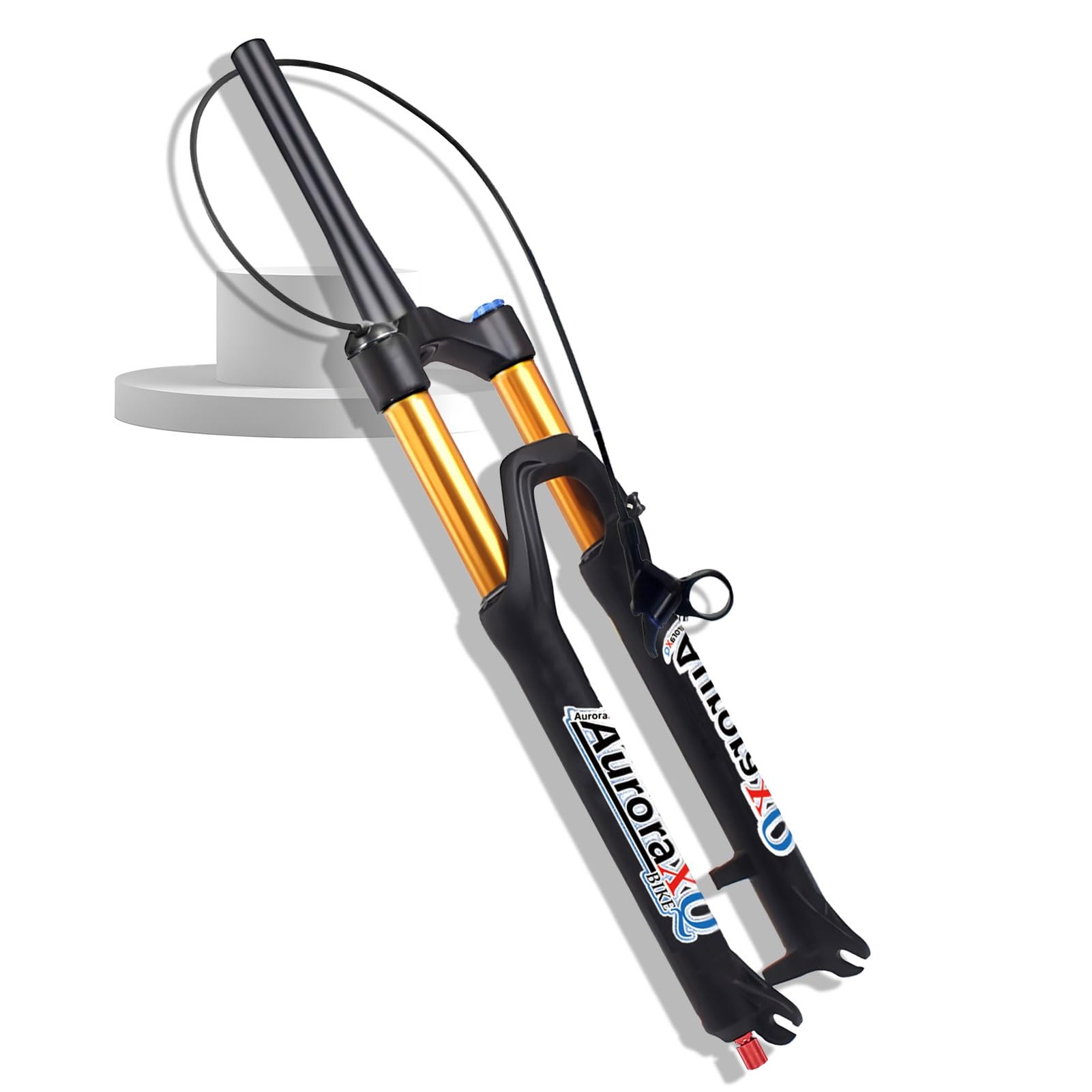Horquilla de suspensión XQ de 26/27,5/29 Pulgadas, 160 mm de Recorrido, Ajuste de Rebote QR de 9 mm, 1-1/8" de sección Recta/cónica, Delantera para MTB XC.