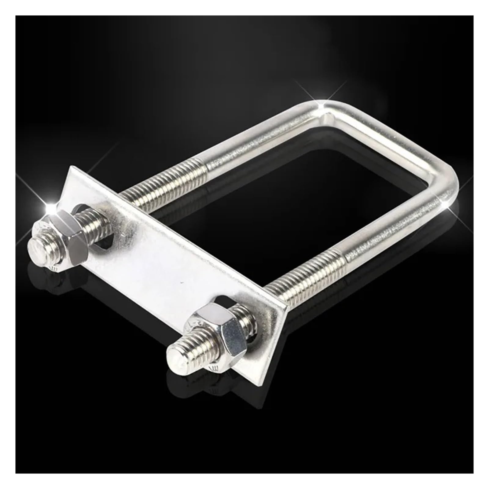 Lot 2 collier U angle inox 304, argenté, plusieurs tailles