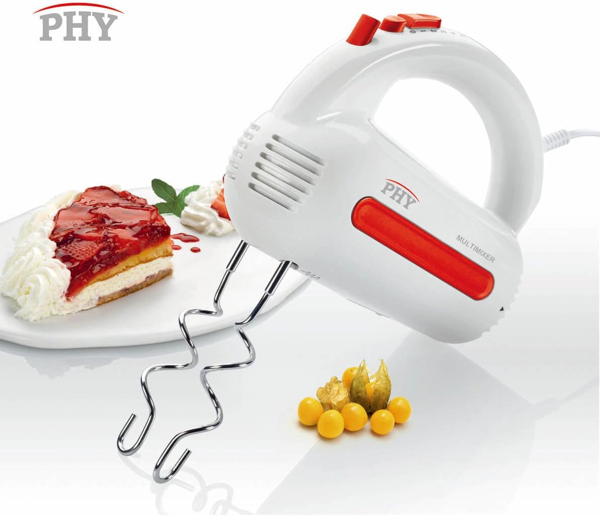 HM723 250-Watt 5-Speed Turbo Featured Hand Mixer Egg Beater,White