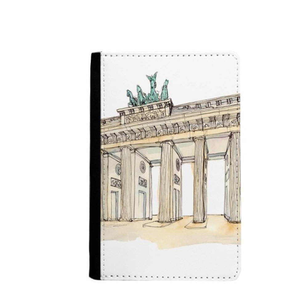Brandenburg Door in Eastern Germany Passport Holder Notecase Burse Wallet Cover Card Purse