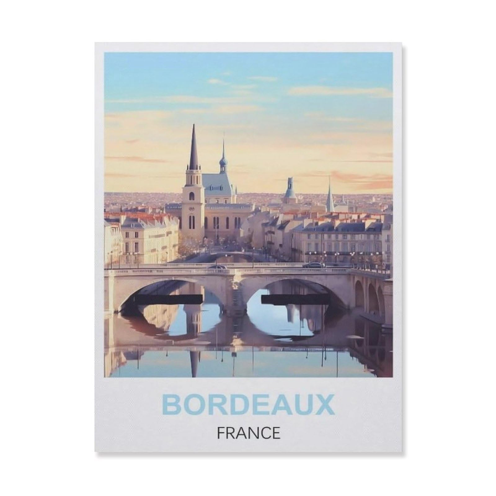 Vintage Art Metal Signs Funny Sign，Bordeaux France(15x30cm）