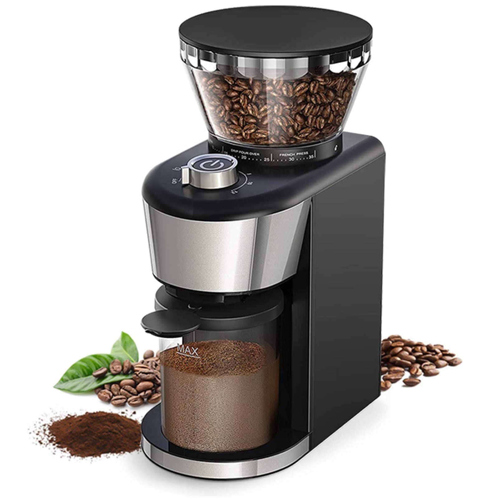 ZXSXDSAXCoffee Machines Electric Coffee Grinder One-Touch Contro With Settings For 2-12 Cup,For Espresso, Drip Coffee Press Coffee(Size:UK_110V)