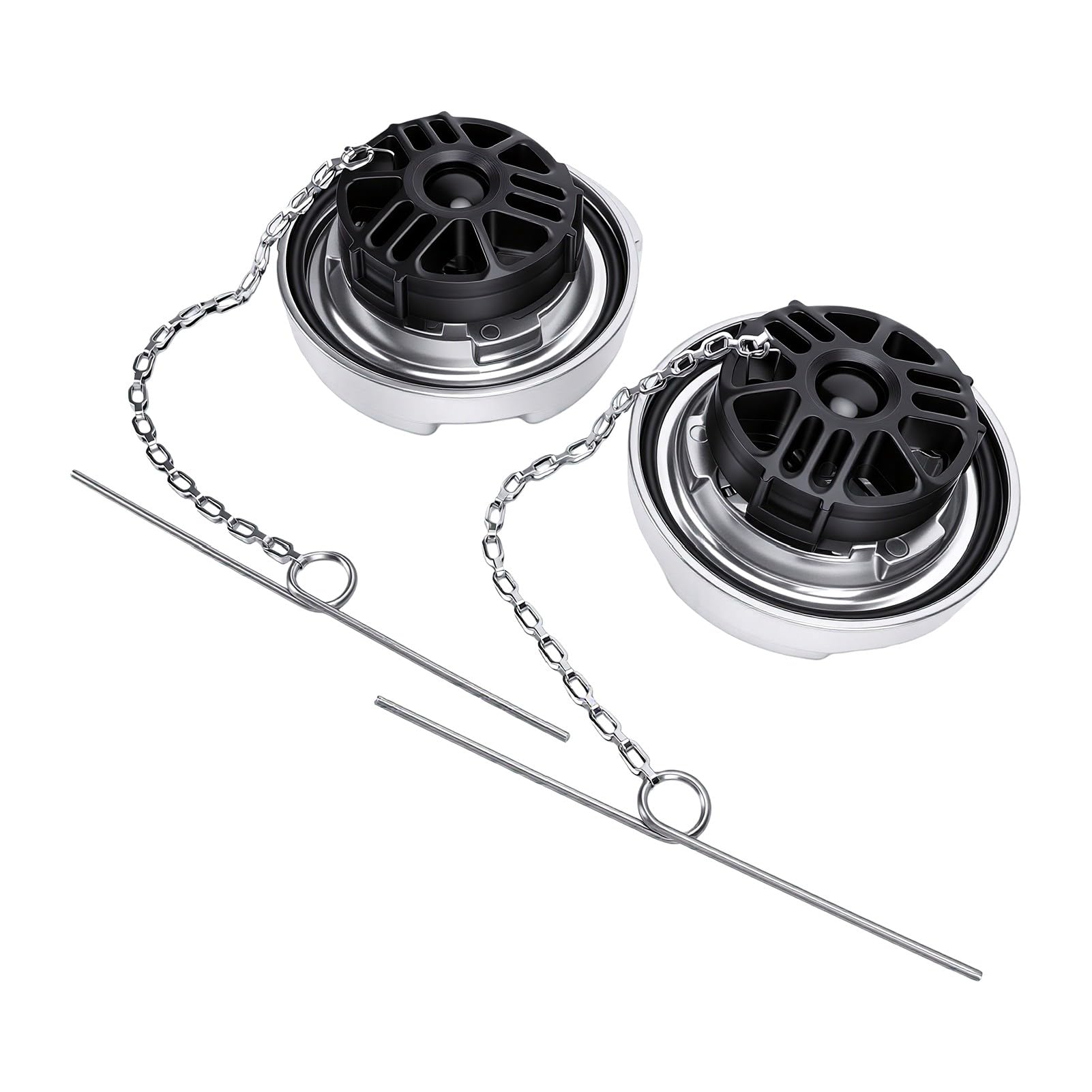 Generic Zaślepka Paliwa z blokadą Korek Zbiornika Paliwa Zaślepka Gazu z blokadą Napędowego Zamek Typu Dźwigni Zwalniania Ciśnienia Aluminiowy 11 04859 100 600212 z Kluczami do