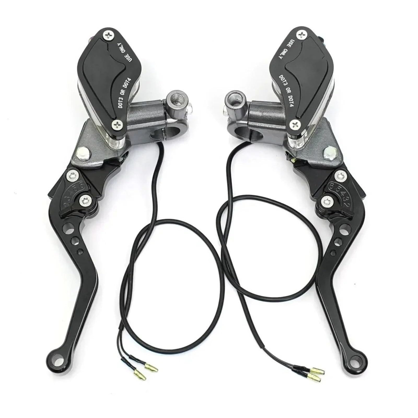PMAGSYQ Forward Brake Pump Brake Pump Universal Motorcycle Hydraulic Clutch Lever Brake Master Cylinder Pumpfit Fit for Street Pit Bike Motocross Moped Dirt(Black one Pair)
