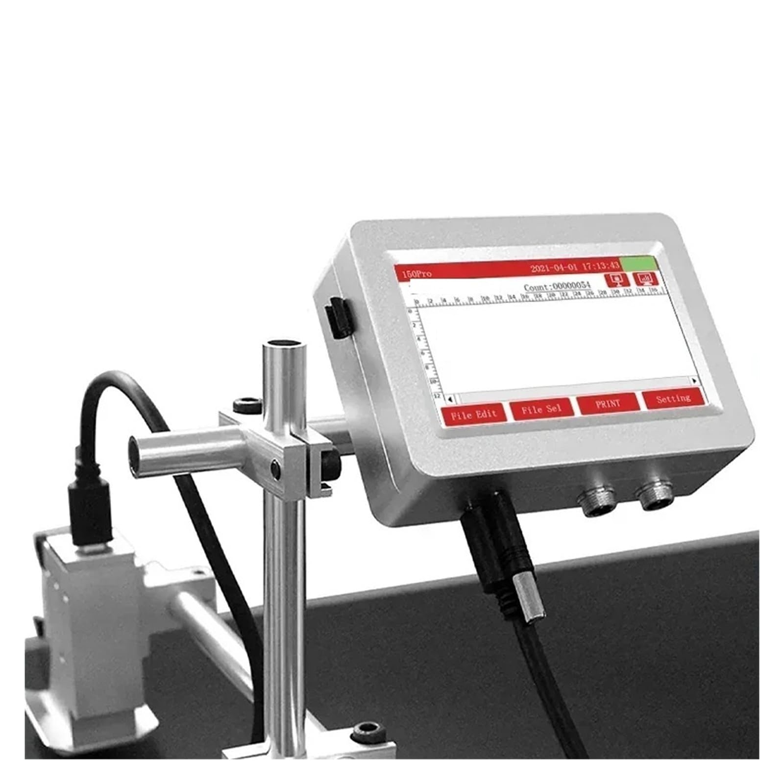 MYUYEE 150Pro 12.7Mm Online Printer Thermal Inkjet Printer Qr Barcode Batch Number Logo Expiry Date Printing Machine On Any Surfaces (Without Ink)